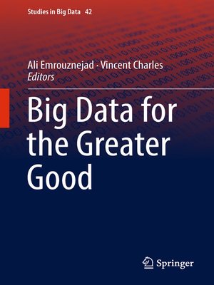 cover image of Big Data for the Greater Good